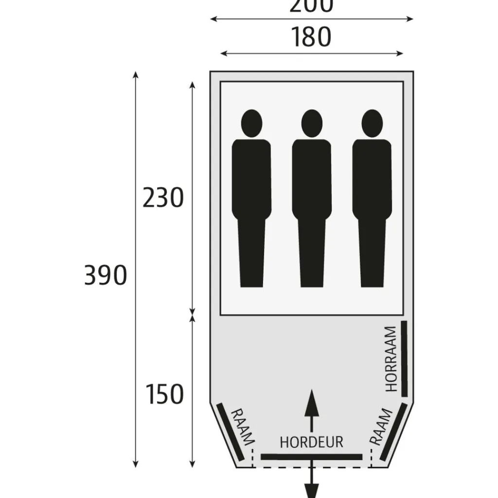 3-Persoons Tent|Tunneltenten-Bardani Mustang 200 RSTC tunneltent beige