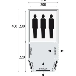 Bardani Mustang 220 RSTC tunneltent beige< 3-Persoons Tent|Tunneltenten