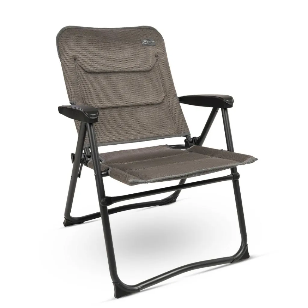 Campingstoelen-Bardani NAVARA 3D Comfort campingstoel platina grey