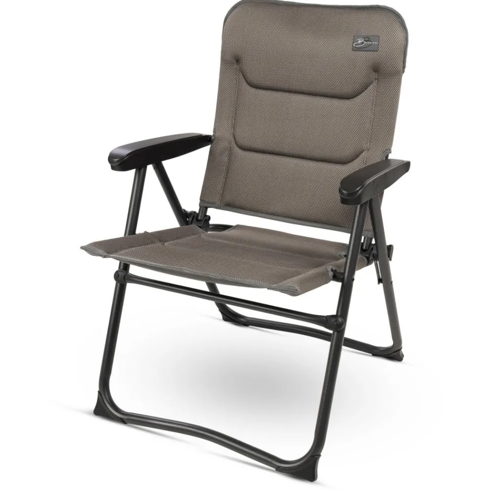 Campingstoelen-Bardani NAVARA 3D Comfort campingstoel platina grey