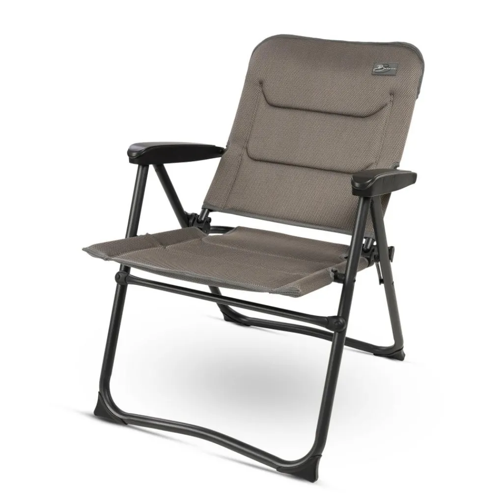 Campingstoelen-Bardani NAVARA 3D Comfort campingstoel platina grey