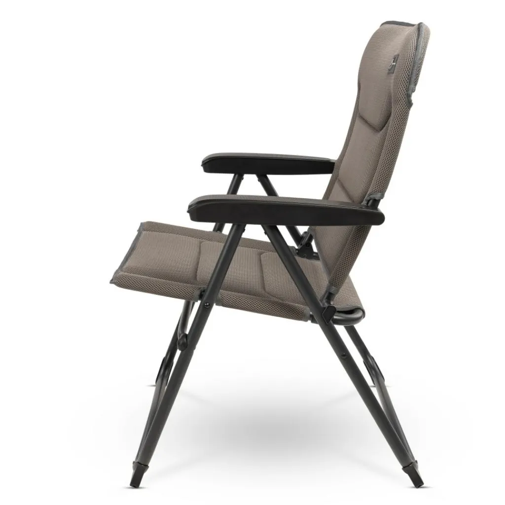Campingstoelen-Bardani NAVARA 3D Comfort campingstoel platina grey