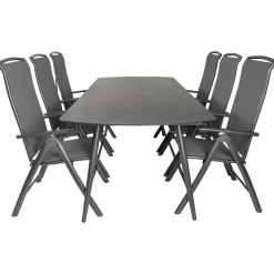 Tuinsets-Bardani Olivia 240 x 100 cm Capri 6 tuinset grey