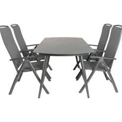 Bardani Olivia 180 x 100 cm Capri 4 tuinset grey< Tuinsets