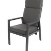 Tuinstoelen-Bardani Quinta verstelbare tuinstoel antraciet