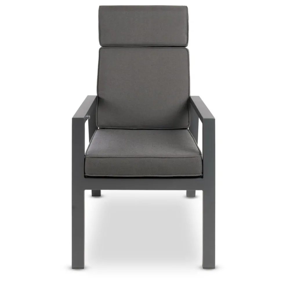 Tuinstoelen-Bardani Quinta verstelbare tuinstoel antraciet