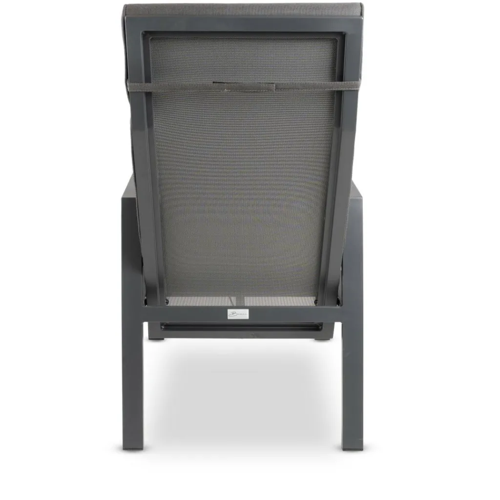 Tuinstoelen-Bardani Quinta verstelbare tuinstoel antraciet