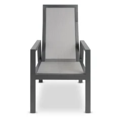 Tuinstoelen-Bardani Quinta verstelbare tuinstoel antraciet