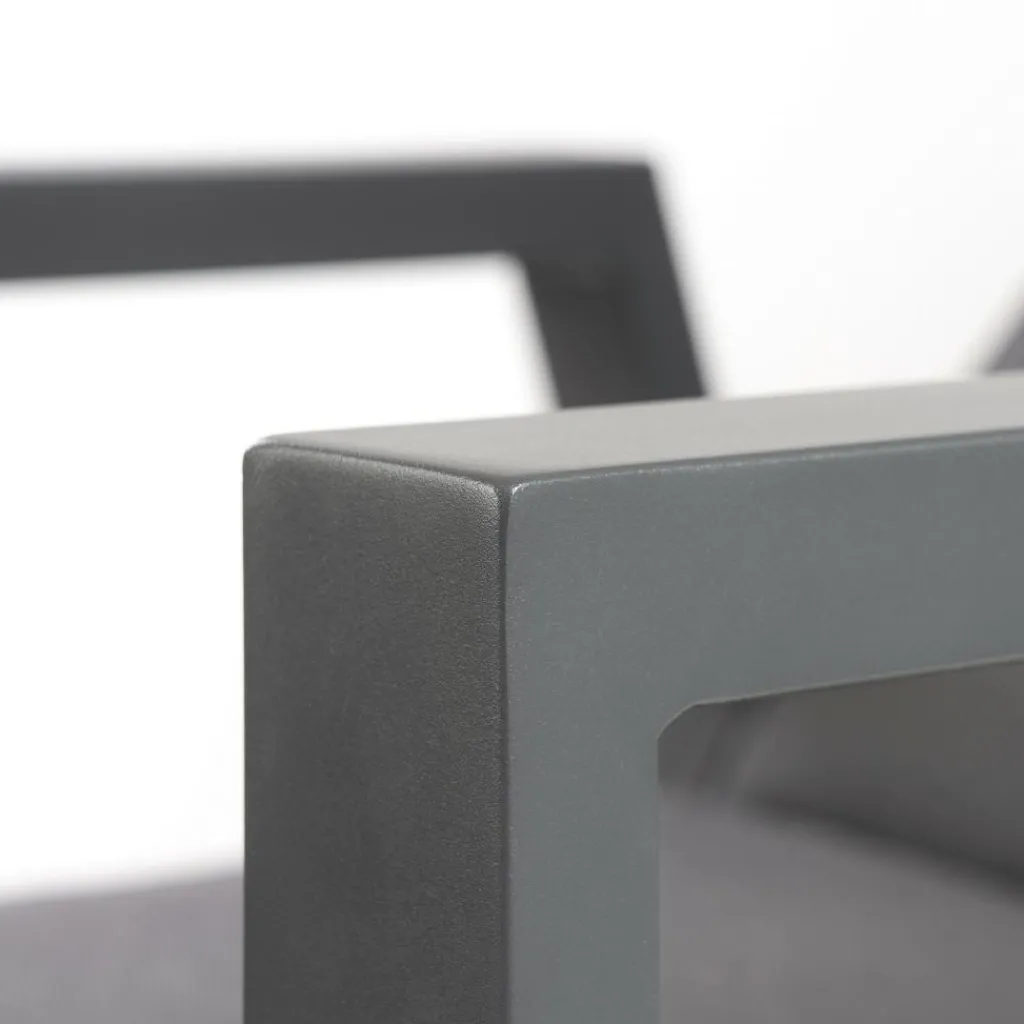 Tuinstoelen-Bardani Quinta verstelbare tuinstoel antraciet