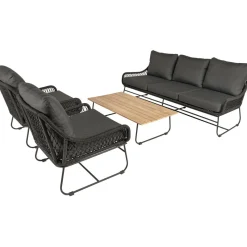 Bardani Riva 4-delig loungeset black< Loungesets