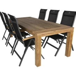 Bardani Roma 240 Alice 6 tuinset teak anthracite< Tuinsets