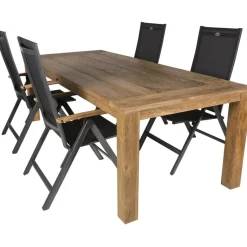 Bardani Roma 240 Aruba 4 tuinset verstelbaar teak antraciet teak< Tuinsets