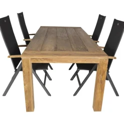 Bardani Roma 240 Aruba 4 tuinset verstelbaar teak antraciet teak< Tuinsets