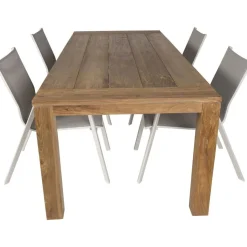 Bardani Roma 240 Aruba 4 tuinset teak white< Tuinsets