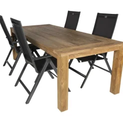 Bardani Roma 240 Aruba 4 tuinset verstelbaar teak antraciet< Tuinsets