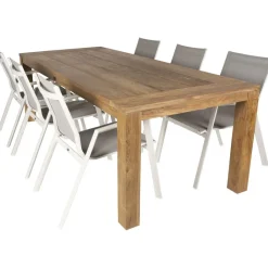 Tuinsets-Bardani Roma 240 Aruba 6 tuinset teak white