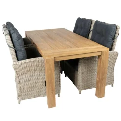Tuinsets-Bardani Roma 180 Atlantic 4 tuinset teak mexican sand