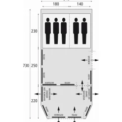 5-Persoons Tent|Tunneltenten-Bardani Royal Prestige 340 RSC tunneltent beige