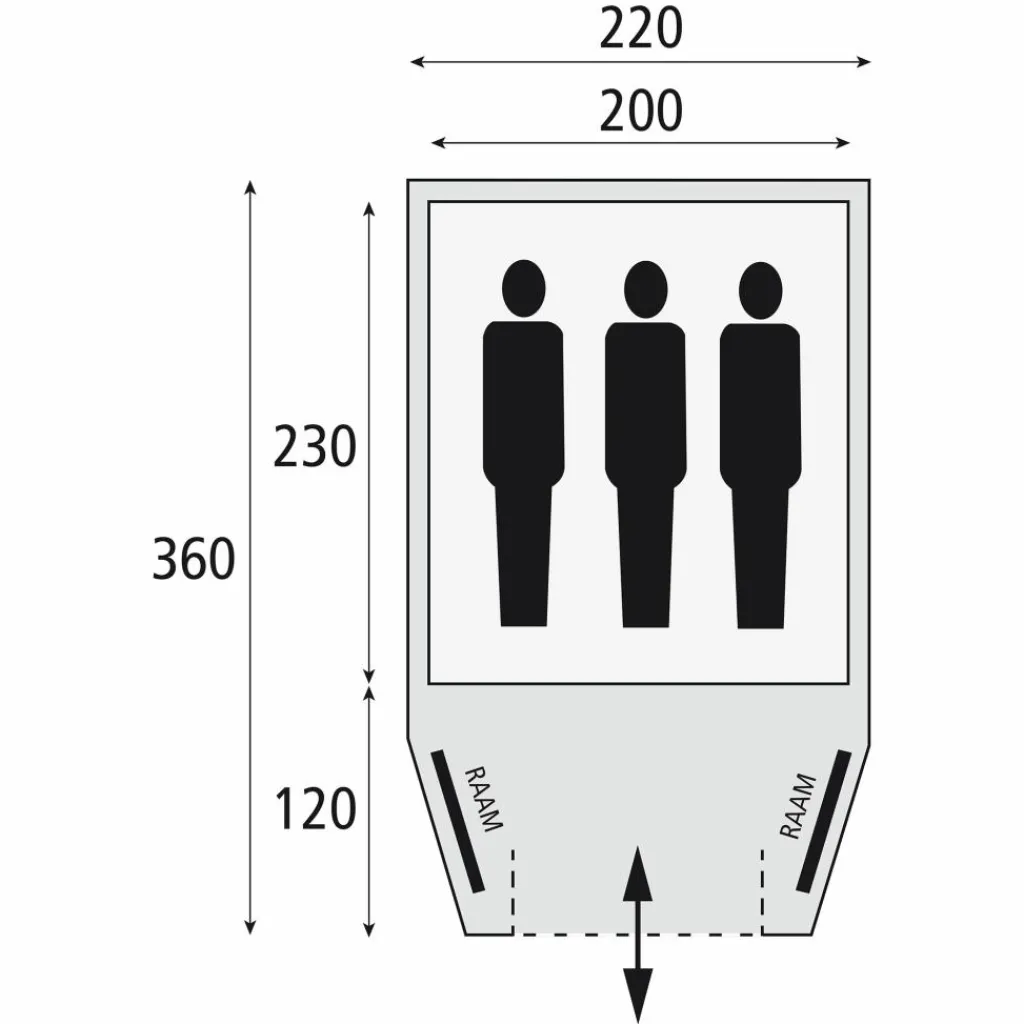 3-Persoons Tent|Tunneltenten-Bardani Stelvio 220 koepeltent grey