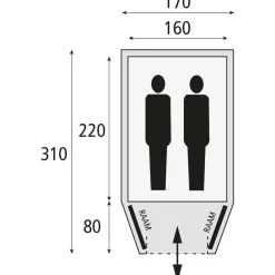 2-Persoons Tent|Tunneltenten-Bardani Stelvio 170 koepeltent grey
