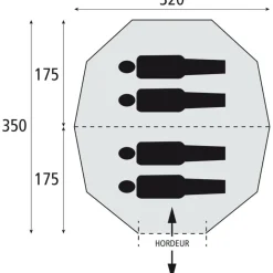 Bardani Taiga 320 RSTC piramidetent beige< 4-Persoons Tent|Tunneltenten