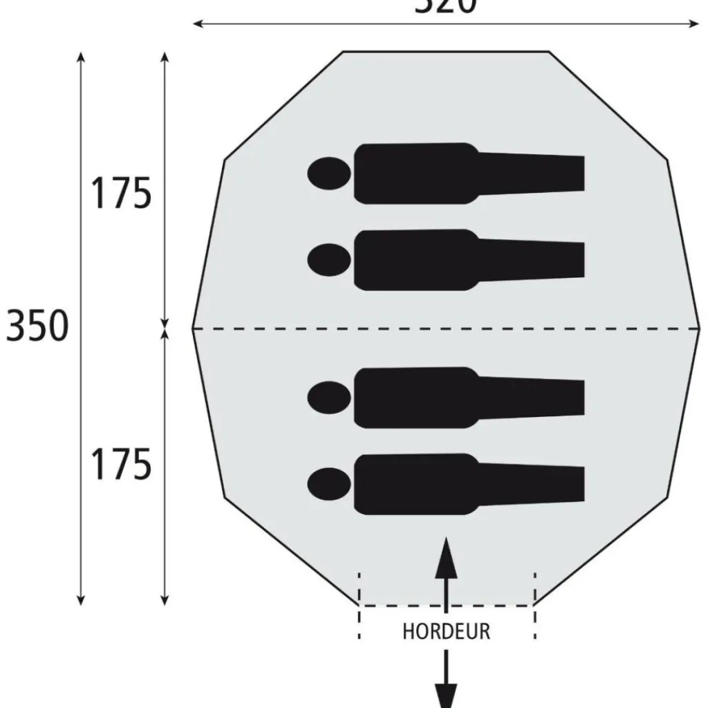 Bardani Taiga 320 RSTC piramidetent beige< 4-Persoons Tent|Tunneltenten