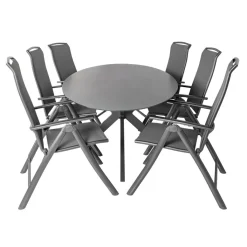Tuinsets-Bardani Varesse 240 x 108 cm Capri 6 tuinset antraciet