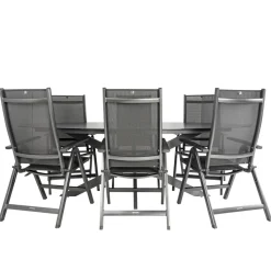Tuinsets-Bardani Varesse 240 x 108 cm Easy 6 tuinset antraciet
