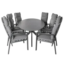 Tuinsets-Bardani Varesse 240 x 108 cm Impera 6 tuinset antraciet