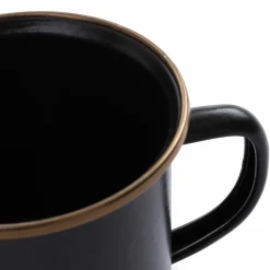 Glazen & Bekers-Barebones Emaille mok 473 ml charcoal 2-pack