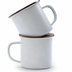 Glazen & Bekers-Barebones Emaille mok 473 ml eggshell 2-pack