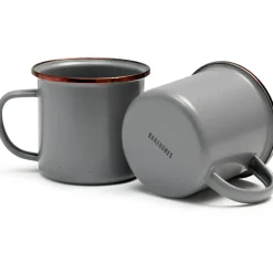 Barebones Emaille mok 473 ml grey 2-pack< Glazen & Bekers