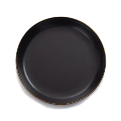 Barebones Emaille plat bord  ø 210 mm charcoal 2-pack< Servies