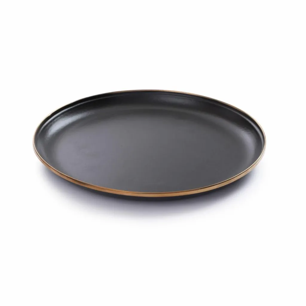 Barebones Emaille plat bord ø 280 mm charcoal 2-pack< Servies