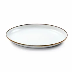 Servies-Barebones Emaille plat bord ø 280 mm eggshell 2-pack