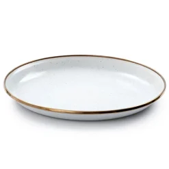 Servies-Barebones Emaille plat bord ø 210 mm egg shell 2-pack