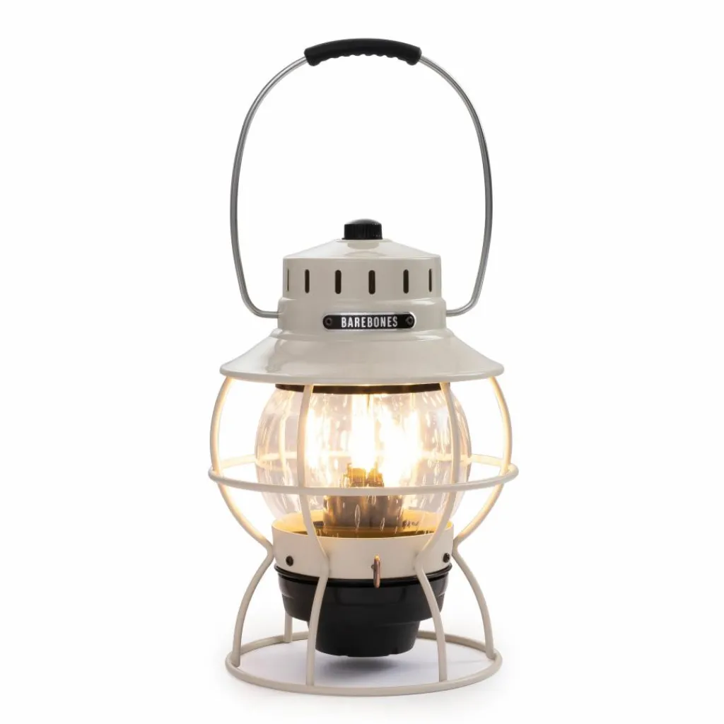 Barebones Railroad lantaarn vintage white< Verlichting|Verlichting Oplaadbaar