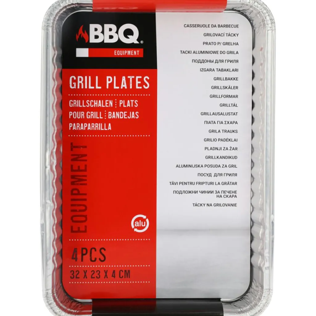 Accessoires-BBQ Aluminium schalen 4 stuks