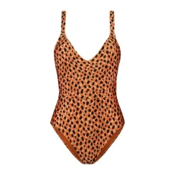 Badpakken-Beachlife Leopard Spots V-hals badpak dames