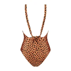 Badpakken-Beachlife Leopard Spots V-hals badpak dames
