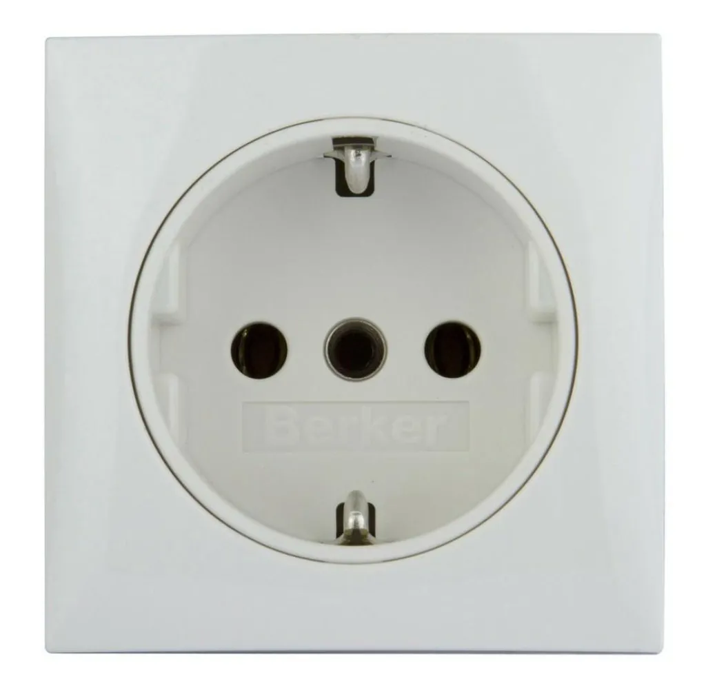 Berker wandcontactdoos wit< Camping Elektra