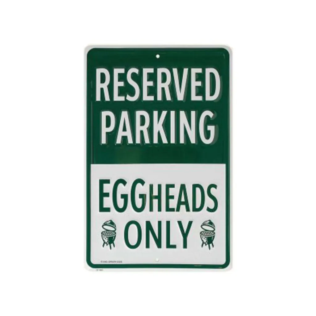 Big Green Egg Eggheads Only Parking Sign decoratie< Merchandise
