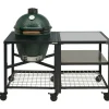 Big Green Egg  Medium houtskoolbarbecue met frame en uitbreidingsframe SS SS grid< Kamado