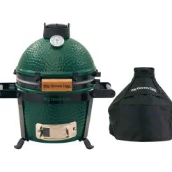 Kamado-Big Green Egg  Mini houtskoolbarbecue met carrier en hoes