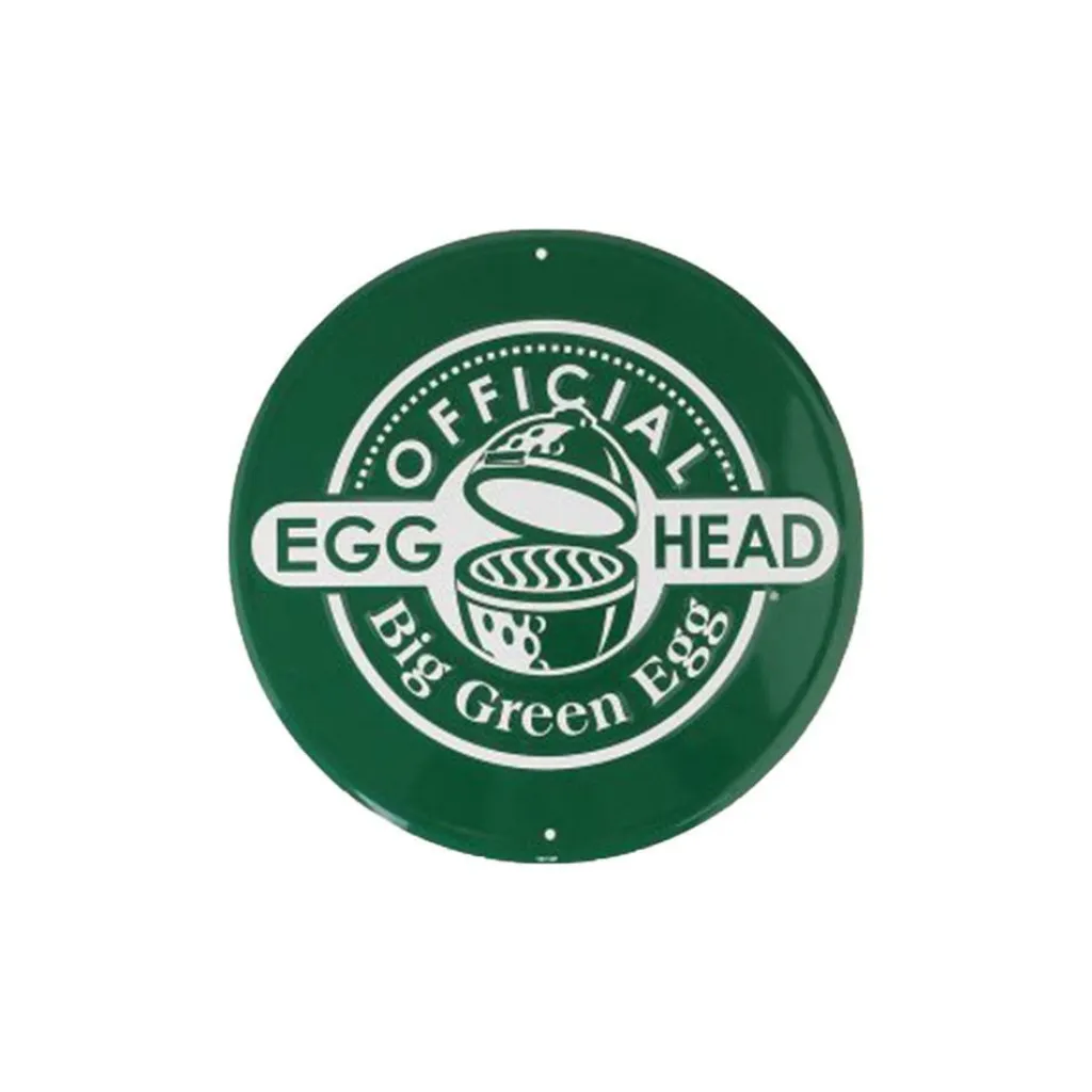 Big Green Egg Round Sign Official Egghead decoratie< Merchandise