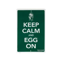 Merchandise-Big Green Egg  Sign Keep Calm and Egg On decoratie