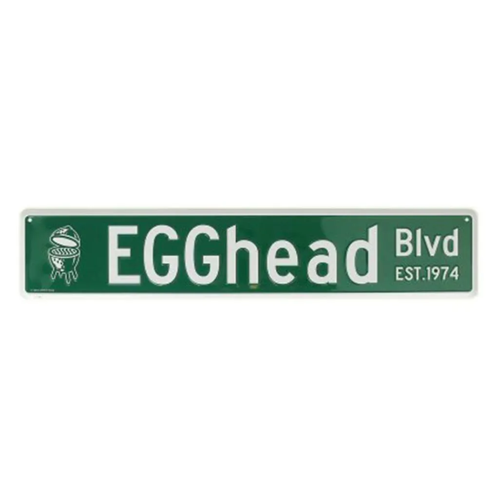 Merchandise-Big Green Egg Street Sign Egghead BLVD decoratie