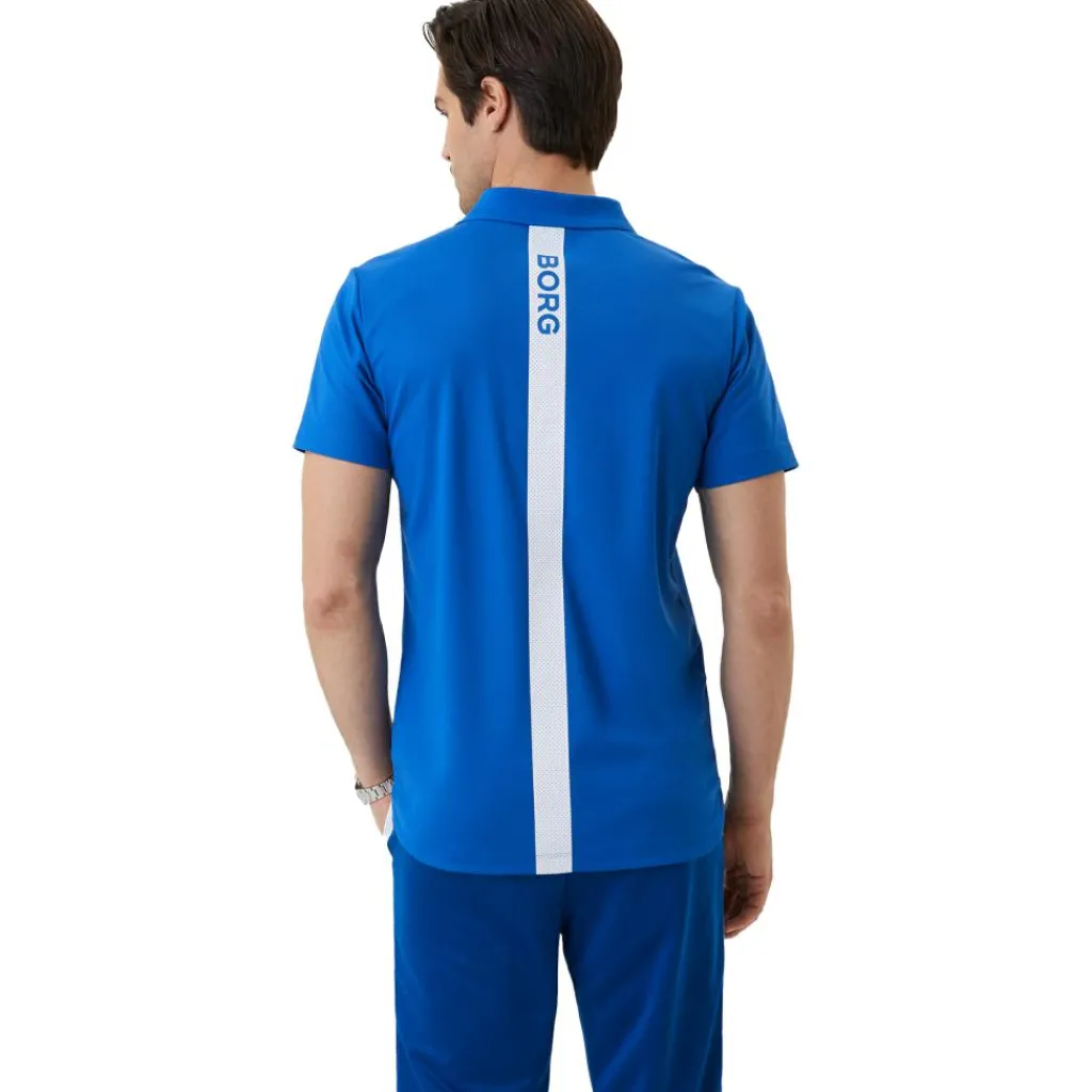 Tenniskleding-Björn Borg Ace tennispolo heren nautical blue