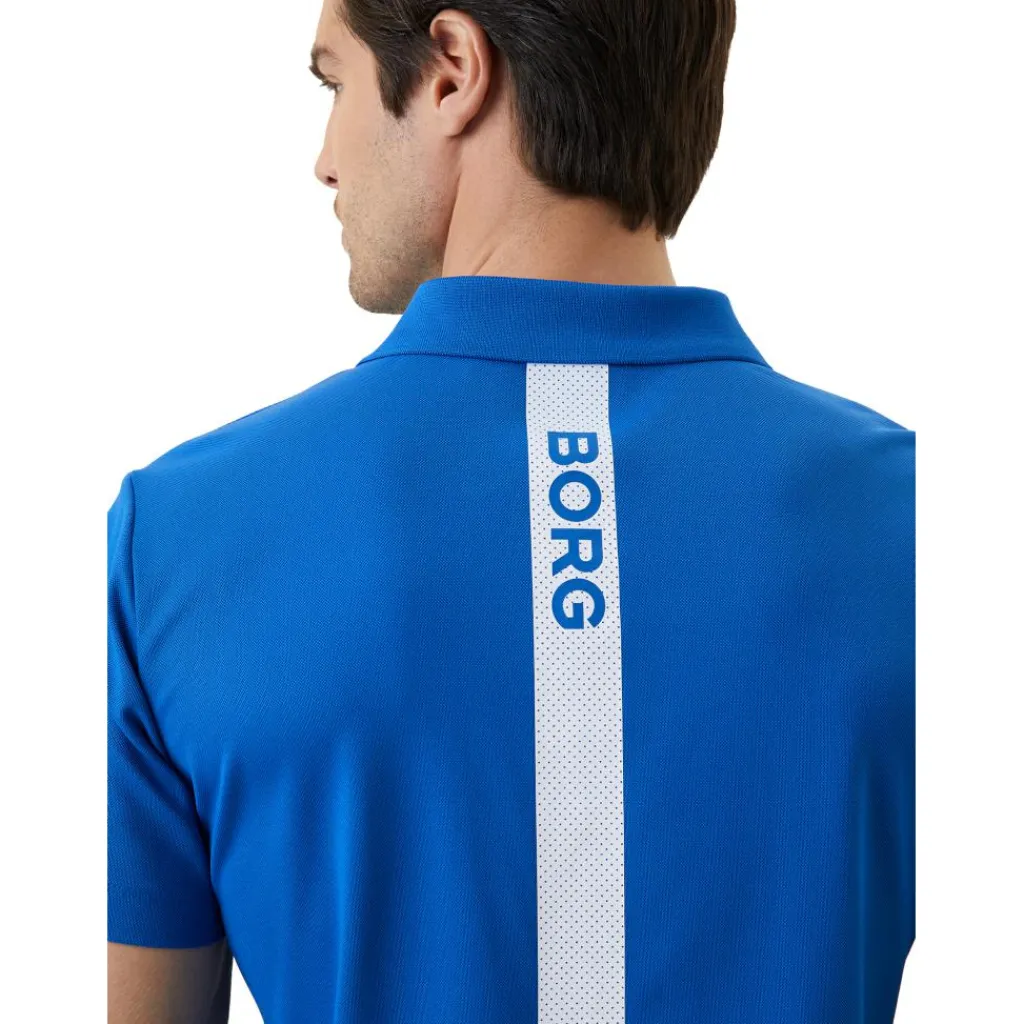 Tenniskleding-Björn Borg Ace tennispolo heren nautical blue