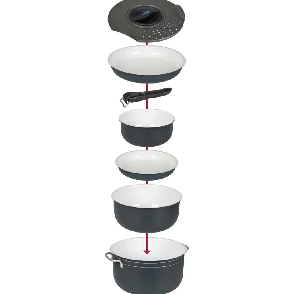 Pannen-Bo-Camp Camping pannenset ceramic 7-delig